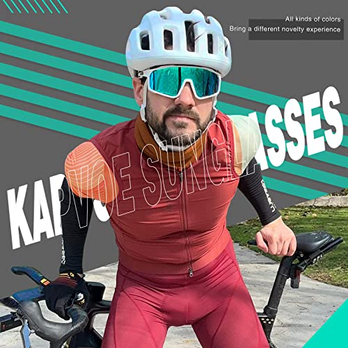 KAPVOE Polarizzati Occhiali da Ciclismo Uomo Donna...