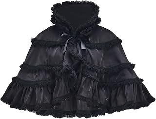 Vintage Inspired Evening Dress Shawls and Wraps Victorian Ruffles Bustle Cape Bridal Wedding Capelet for Women