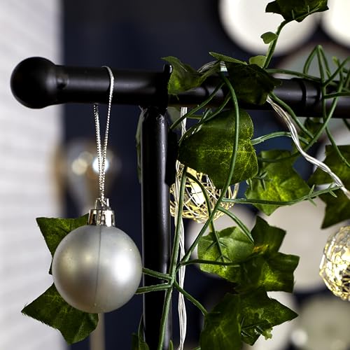 Barre déco de table extensible en métal noir pour arche florale de buffet