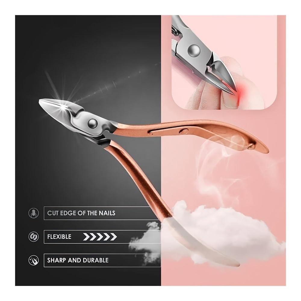 Kit de manicura para mujer, Juego de manicura rosa de 30 uds, juego de cortaúñas profesional, Kit de manicura sólido de acero inoxidable, Kit de cuidado de uñas con estuche rosa for San Valentín(Pink)