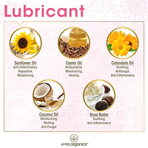 Organic Personal Lubricant & Massage Oil – Natural Lube for Men and Women with Extra Nourishing, Hydrating, Soothing Ingredients. Edible, Non Toxic, Paraben Free Formula Era-Organics