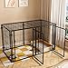 Dog Fence with Top Indoor Escape-Proof Dog Crate Kennel Pet Cage Playpen Single Door Portable Detachable Enclosures for Puppies Cats Rabbits 120x60x60cm