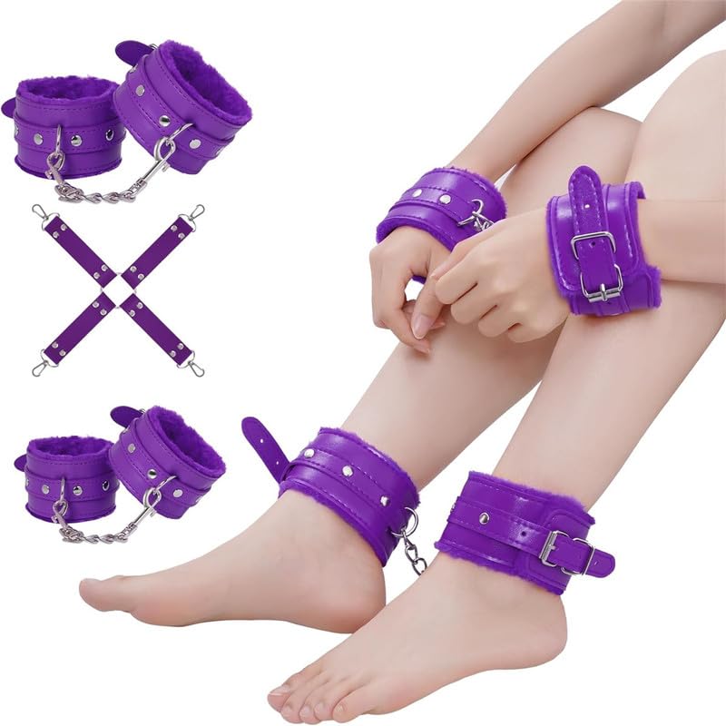 Kit Fitness Viola 12 Pezzi con Attrezzature Regolabili Kit Allenamento per Palestra Interna - H5