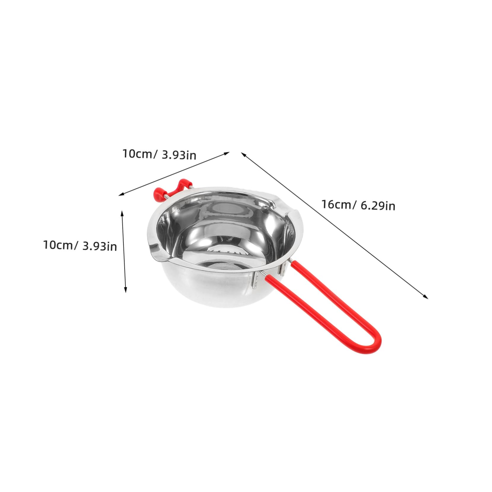 Amosfun 1Set Double Boiler Melting Pot Stainless Steel Butter Heating Bowl with Long Handle for Melting Chocolate Cheese Candles for Baking and Cooking Crafts
