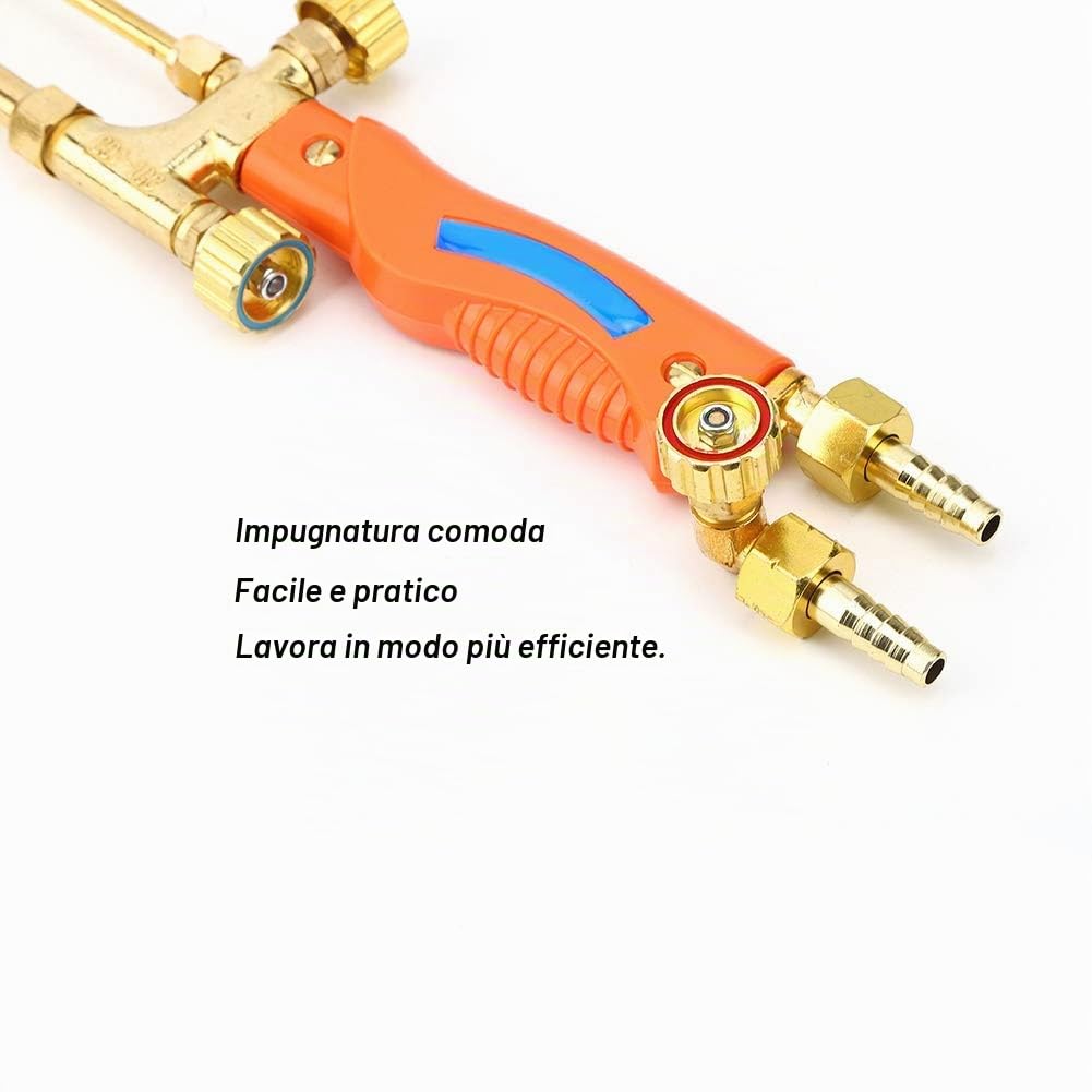 Fafeicy Cannello Taglio Cannello per Saldatura Utensile per Taglio del Gas In Acciaio Tubo Dell'Iniettore per Ossigeno/Acetilene Adatto per Cantieri Macchinari