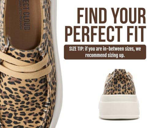 Image of Project Cloud Canvas Platform Loafers for Women Boat Shoes for Women (Dana) | Canvas Womens Sneakers with High Density SmartFoam Insole Womens Shoes - Lightweight Womens Sneakers Women Footwear