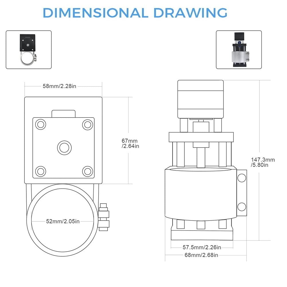 Kit de de moteur d' Z - Mise à niveau de la broche à 200 W pour CNC série 3018 Pro