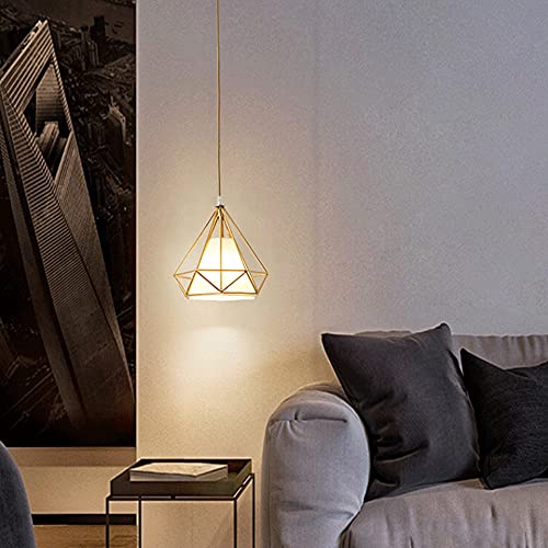 Lampe cage oiseaux dorée style industriel vintage chic