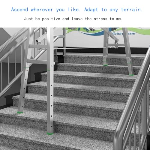 Plataforma de trabajo plegable para evitar caídas en escaleras y techos 6