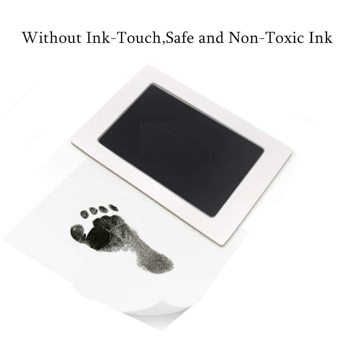 ZEVESTY Safe Inkless | Baby Footprint and Handprint Kit with 2 Inkless Foot Pads | 1 Imprint Cards 100% Non-Toxic & Mess Free Safe for Newborn Baby Infant Foot and Handprint Perfect Keepsake Or Gift 1