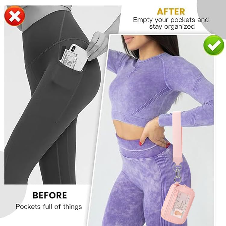 Iris' Wallet 2nd Gen, Unisex Fashionable Wristlet Wallet with ID Window, Purple Nylon, 3 Compartments, 5.1 x 2 x 7.5 inches3