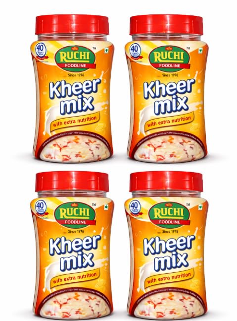 Image of Ruchi Instant Kheer Mix | Sweet Dish Dessert Mix | Creamy Indian Rice Kheer (800g(200gx4))