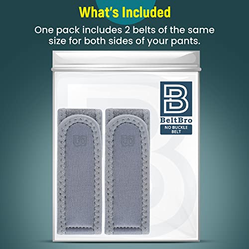 Image of BeltBro Pro for Men and Women Elastic No Buckle Invisible Belt Patented Metal Free TSA Soft Adjustable Side Tactical Belt