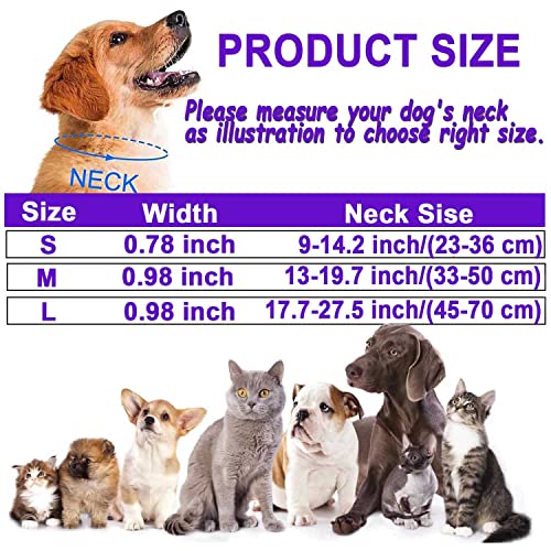 ATETEO Dog Collar, Reflective Adjustable Basic Dog Collar with Soft Neoprene Padding, Durable Nylon Pet Collars for Puppy Large Dogs - Image 3