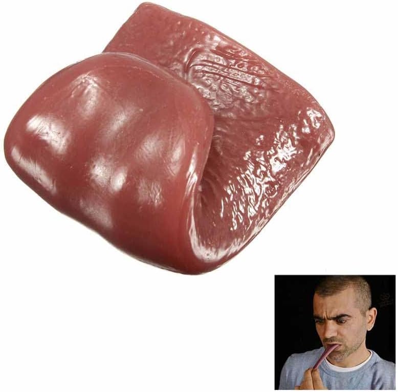 Miniatura 3 de MilesMagic Lengua falsa de mago, no tóxica, elástica, novedosa, realista, aterradora, divertida, lengua para truco de magia