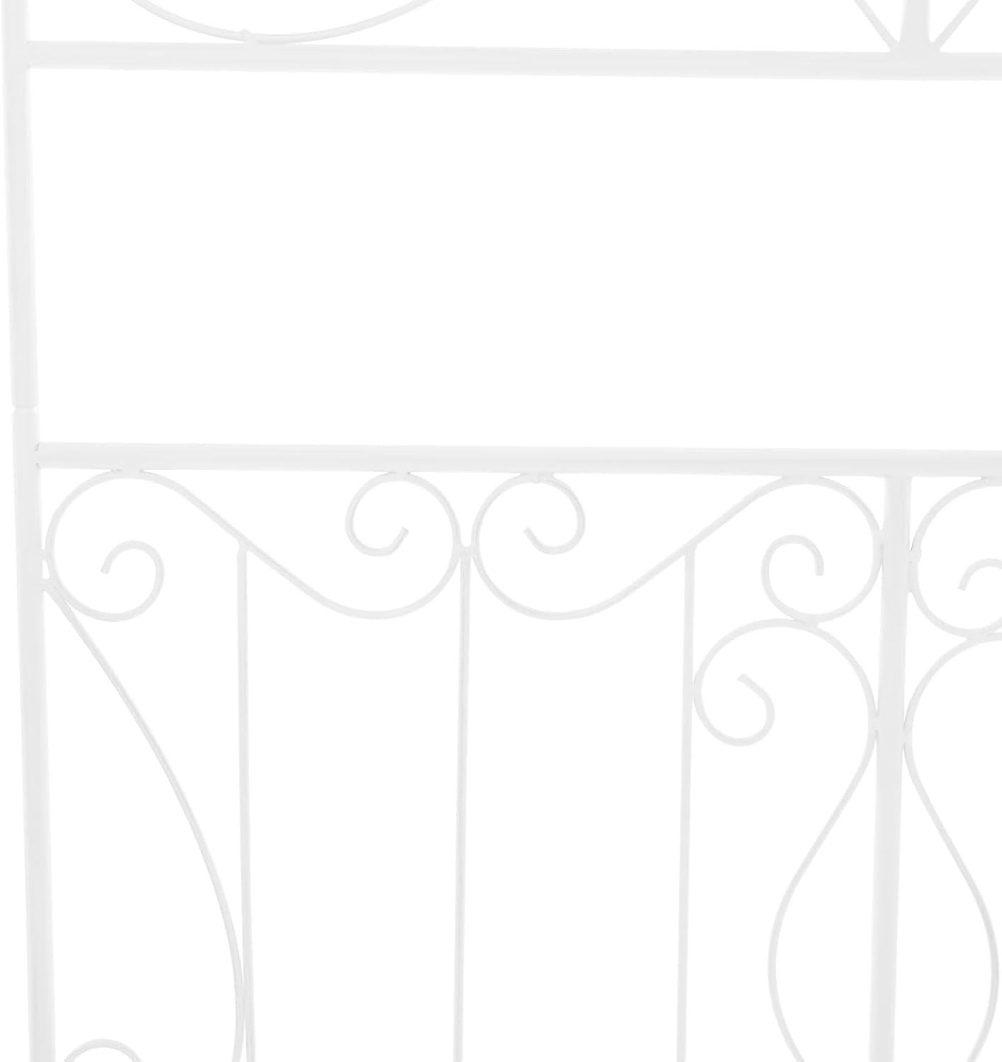 2 Pack Metal Garden Trellis Panel, 93" H x 26" W Outdoor Decorative Flower Arched Fence Trellis for Climbing Plants, Patio Wall Panel Climbing Rose Support for Yard, Lawn (White)