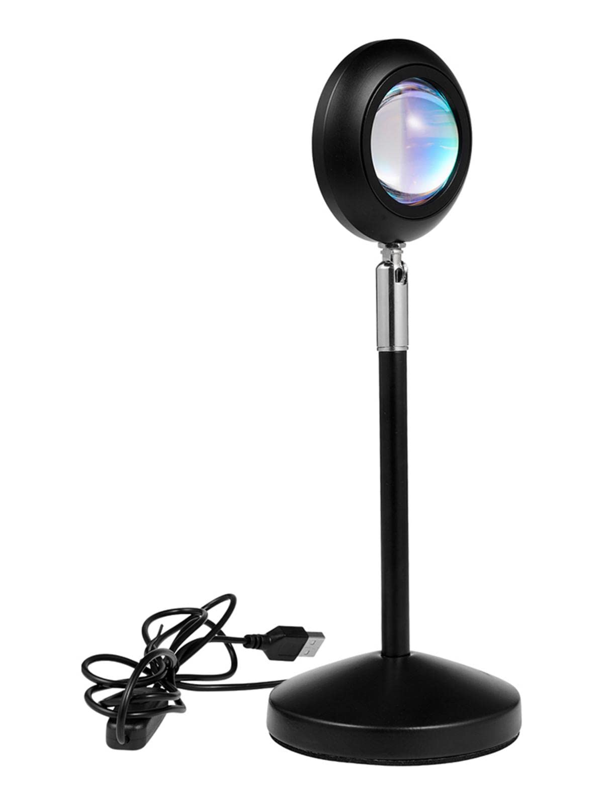 Sunset Projection Lamp, LED Night Light 180° Rotation Sunset Lamp, Floor Mood Lamp with USB Selfie Lights for Living Room Bedroom Decor