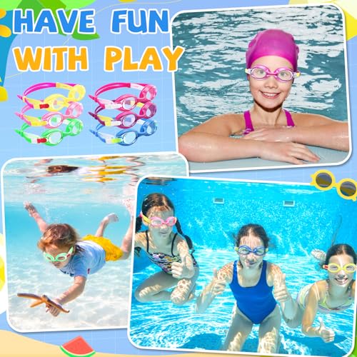 Relaxweex 36 Sets Swim Goggles Gifts Bulk with Thank You Card Anti Fog Goggle for Summer Pool Party End of Year Outdoor Beach (Cute) by Relaxweex - Image 7