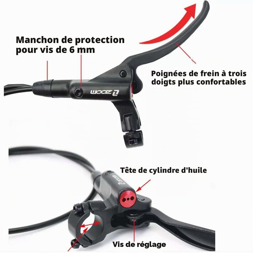 NYK ZOOM HB-876-E Freins à disque hydrauliques à 4 pistons pour VTT E-Bike Power Off Freins à huile