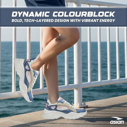 Image of ASIAN Women BLOSSOM-12 Running and Casual wear Running Shoes with Laces, Lightweight and Comfortable Shoes Gym and Sports Shoes for Women & Girls with Stylish Design