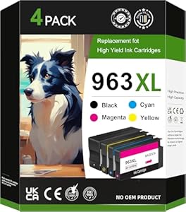 963xl Multipack Patronen Kompatibel für HP 963 963XL druckerpatronen für Officejet Pro 9010 9012 9013 9014 9015 9016 9018 9019 9020 9022 9023 9025 9026 (‎‎‎‎‎‎‎963xl, 4er-Pack)
