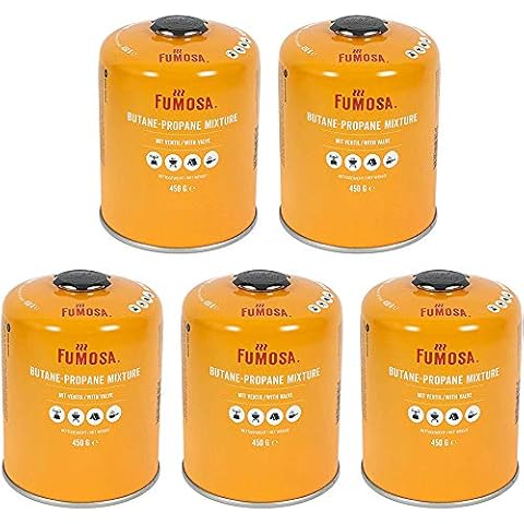 FUMOSA Gaskartuschen Set für Weber Q100/1000-Serien, Performer & Go Anywhere, Ventilkartusche je 450g Anzahl 5 Kartuschen Cover