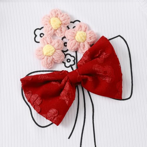 Image of Ayzozuy Kid Girl Clothes Shorts Set 2 Piece Outfits Summer Casual Short Sleeve Top and Shorts Set for Girls 4-7