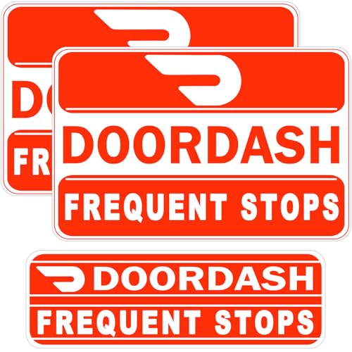 Image of Doordash Magnetic Sign for Car, Food Delivery Car Magnets, Reflective Delivery Driver Sign Magnet for Vehicles, Heavy duty, Truck (Red 3 Pack)