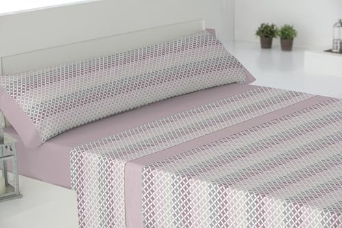 Cisne Rojo Juego de Sabanas Verano. Juego Sabanas Todo el Año. Sabanas Frescas. Sabanas Estampadas. Modelo Bella. Color Rosa. Cama 150 cm (200043-150-R)
