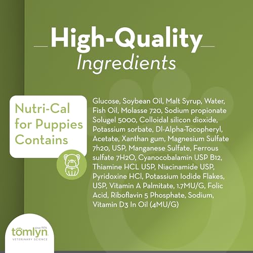 Tomlyn Nutri-Cal Malt-Flavored High-Calorie Nutritional Gel for Puppies, Helps Support a Healthy Appetite Providing Extra Calories, Vitamins & Minerals in a Tasty Supplement, 4.25oz-3 Pack