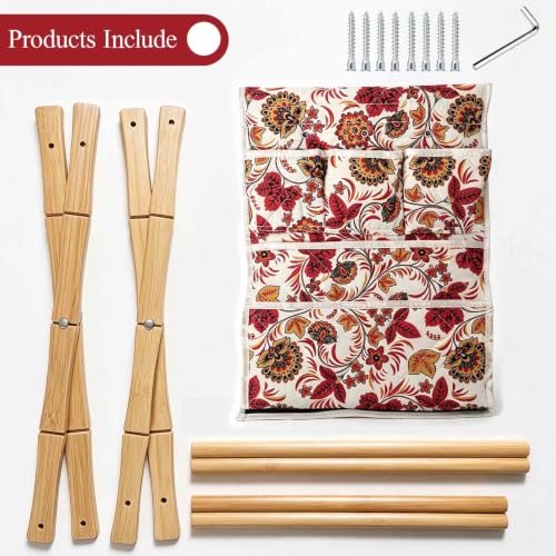 Image of Gkesgm Yarn Storage Organizer for Yarn Skeins,Large Crochet Yarn Holder Case for Carrying Projects, Knitting Needles, Crochet Hooks and Other Accessories