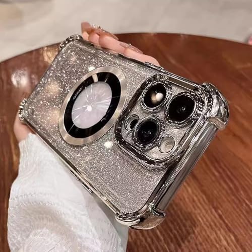 Coque antichoc magnétique iPhone 15 Pro de luxe en acrylique