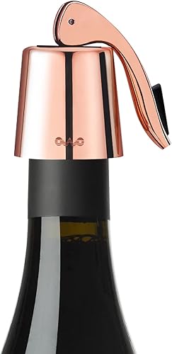 Tapón Owo para botella de vino, con silicona, decorativo, de corcho, reutilizable, mantiene el vino fresco