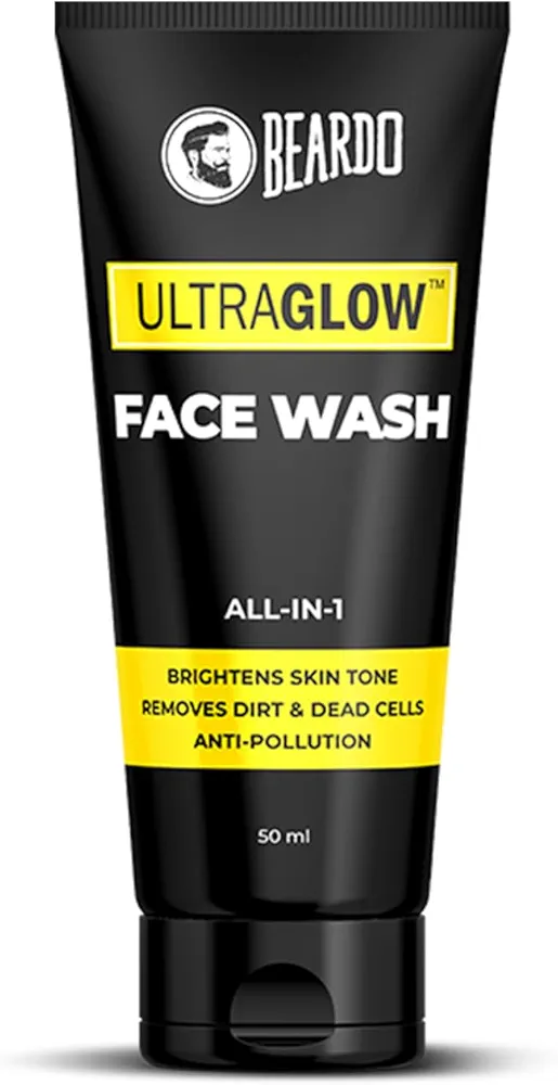 Beardo Ultraglow Face Wash for Men, 50ml Brightens & Balances Skin