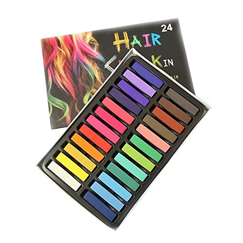 24/36 Color Hair Chalk,Hair Chalk Pens,Temporary Hair Chalk-Washable Hair Color Safe Non Toxic For Kids And Teen,Party,Girls Gift,Kids Toy,Birthday Gifts (colorful, 24pcs)