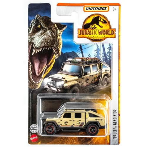Camion en métal Matchbox Jeep Gladiator miniature 1/64 Jurassic World