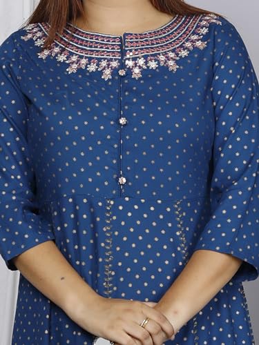 Image of Anarkali Kurta Pant Dupatta Set Embroidered