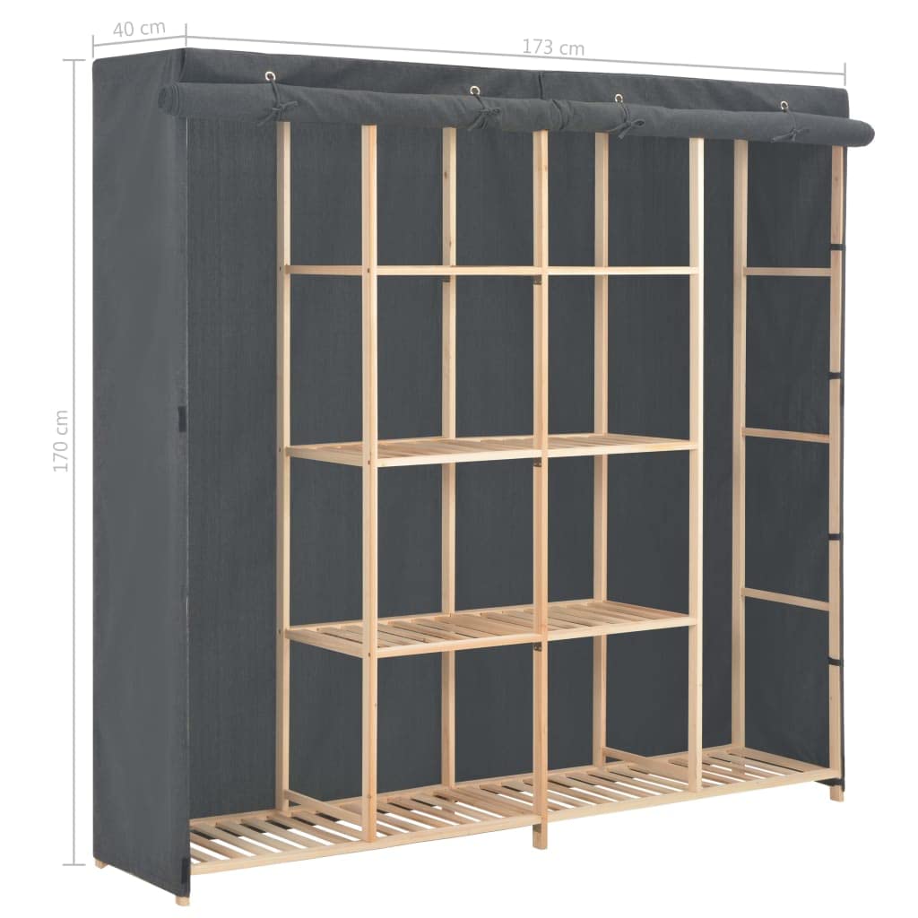 Armario de Tela, Armarios Dormitorio, Organizadores De Armarios De Ropa, Armarios Roperos, Muebles Roperos, Armario Zapatero Tela, Gris 173x40x170 cm