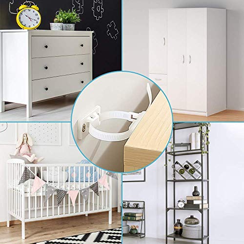 image for WINCHY Furniture Straps Baby Proofing Anti-tip Wall Anchor Kits (12-pa