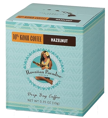 Amazon.co.jp: ハワイアンパラダイスコーヒー 10%コナ ヘーゼルナッツ D.B.C(BOX) 10g×10P