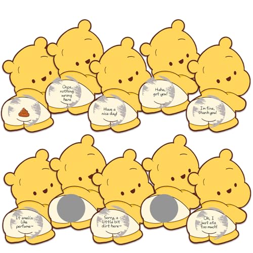 Ggjgrpx 40Pcs Winnie Poopie Scratch Off Lottery Tickets Baby Shower Scratch Off Game Cards Who Can Find Poopie Baby Shower Party Games Funny Party Icebreaker Game Ideas for Gender Reveal