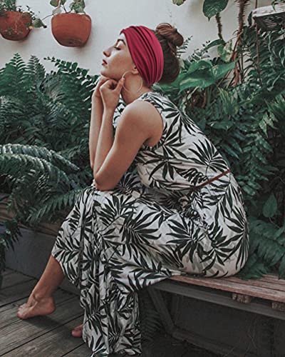 Foto von Stirnbänder Damen Frauen Haarreifen Breite Boho Knot Yoga Sport Haarbänder Elastische Haarschmuck Mehrfarbig Weiche Turbane