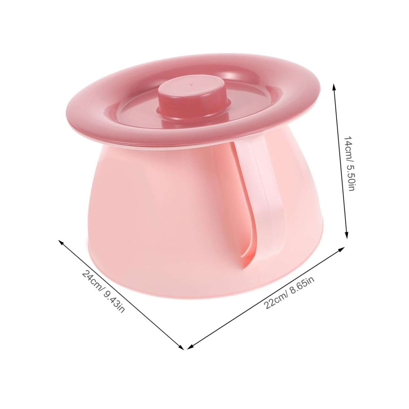 Tragbares Kinder Nachttöpfchen aus Kunststoff mit Deckel und Griff, Rosa