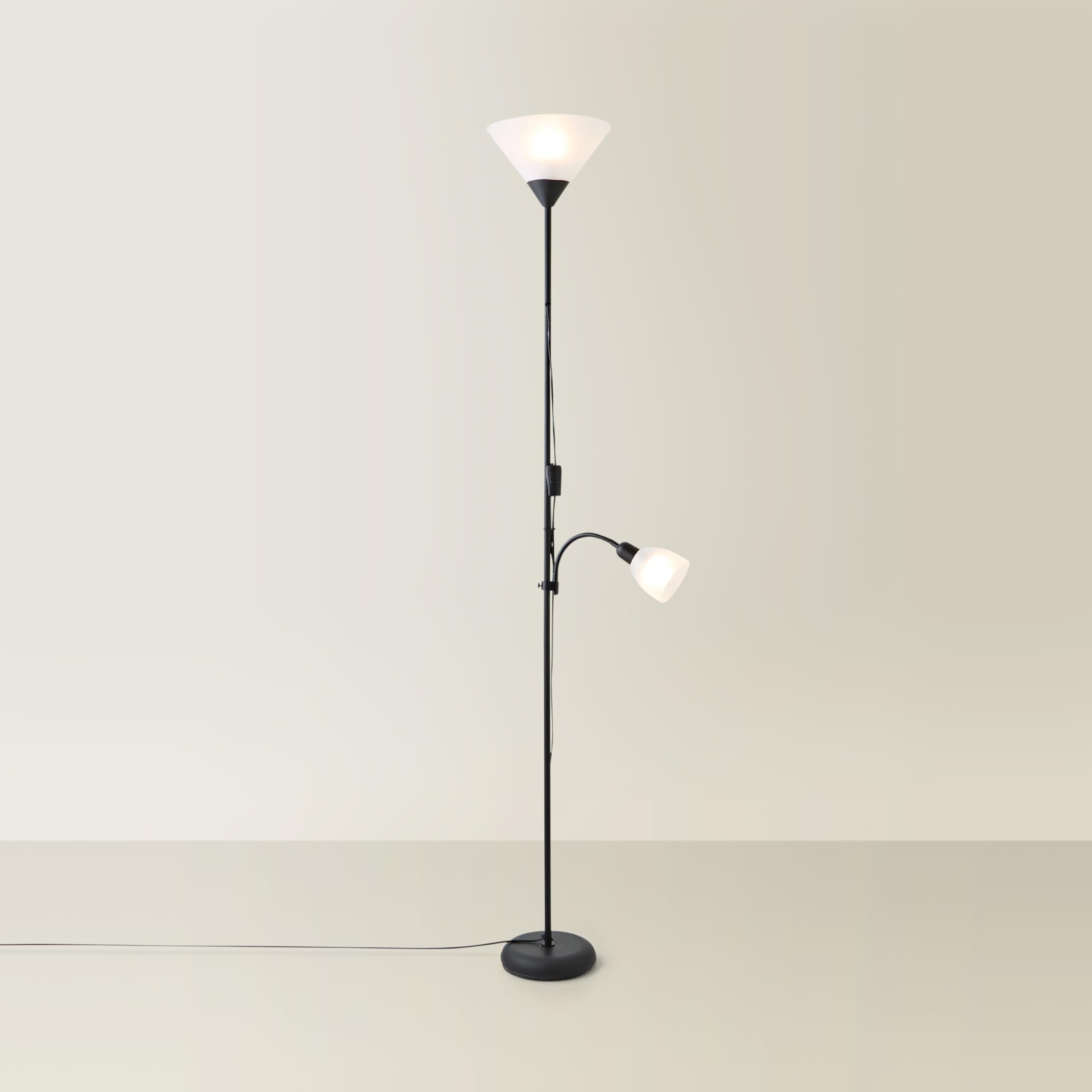 MiniSun | Modern Gloss Black 2 Way Mother/Father and Child Floor Lamp | Floor Lamps & Torchieres, Home Décor & Improvement Essential