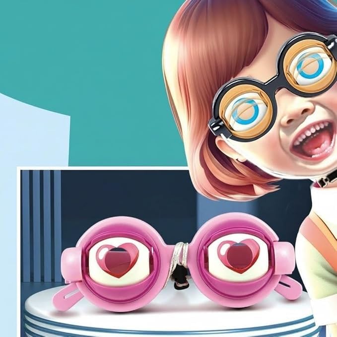 Occhiali lampeggianti per spettacoli e feste – Occhiali divertenti con meccanismo a occhio lampeggiante, occhiali per occhi mobili, Kinetic Crazy
