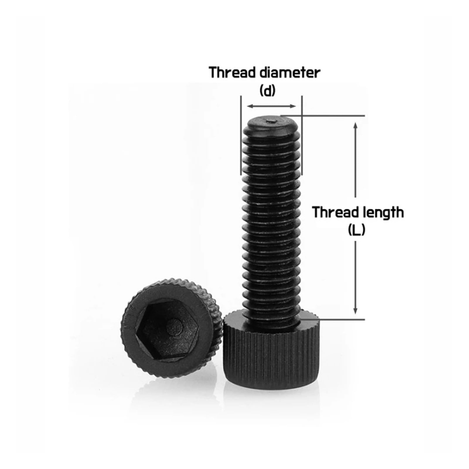 5~50 pezzi di isolamento in plastica esagonale a esagono incassato vite a testa cilindrica M3 M4 M5 M6 M8 M10 nylon nero bulloni lunghezza 4~18 mm(10mm,M10-5pcs)