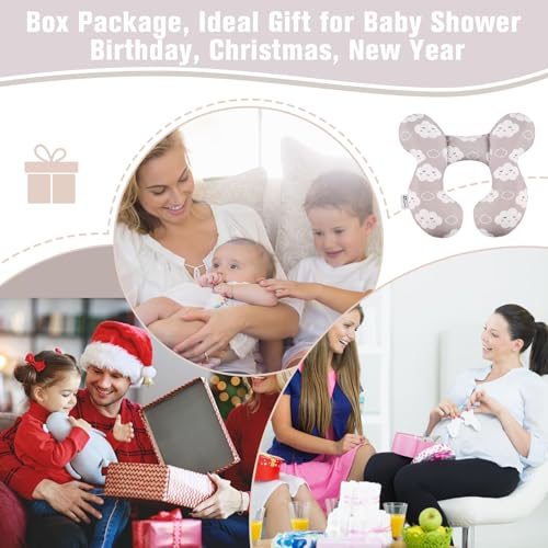 Image of vocheer Baby Travel Pillow(Upgraded), Head and Neck Support Pillow for Pushchair, Car Seat, Stroller, Bouncer, Cotton(Grey Cloud)