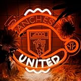 Football Neon Sign for Wall Decor, Dimmable Neon Lights for Man Cave Party Bar, Soccer FC Neon for Dorms Game Room, 14.7x12.2 Inch