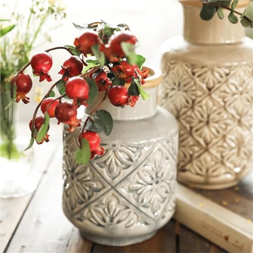 Vase rétro à glaçure craquelée et gaufrée pour décoration de maison - 7