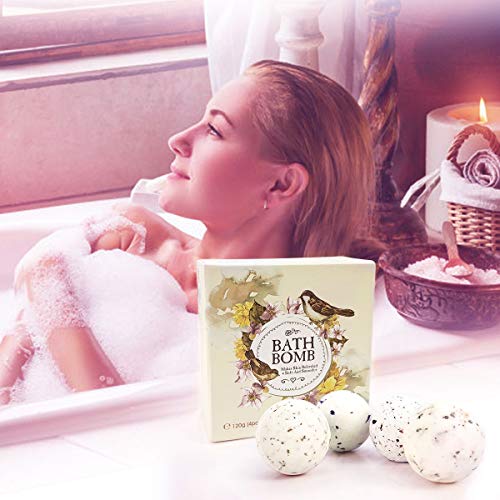 Bath Bombs - 4PCS Bath Bombs Soap Flowers Natural Relax Bath Spa Bomb Kit for Women Men Bath Bombs Fizzy Mild Bath sets Vegan Natural Bath Bomb Christmas Gifts - Image 6
